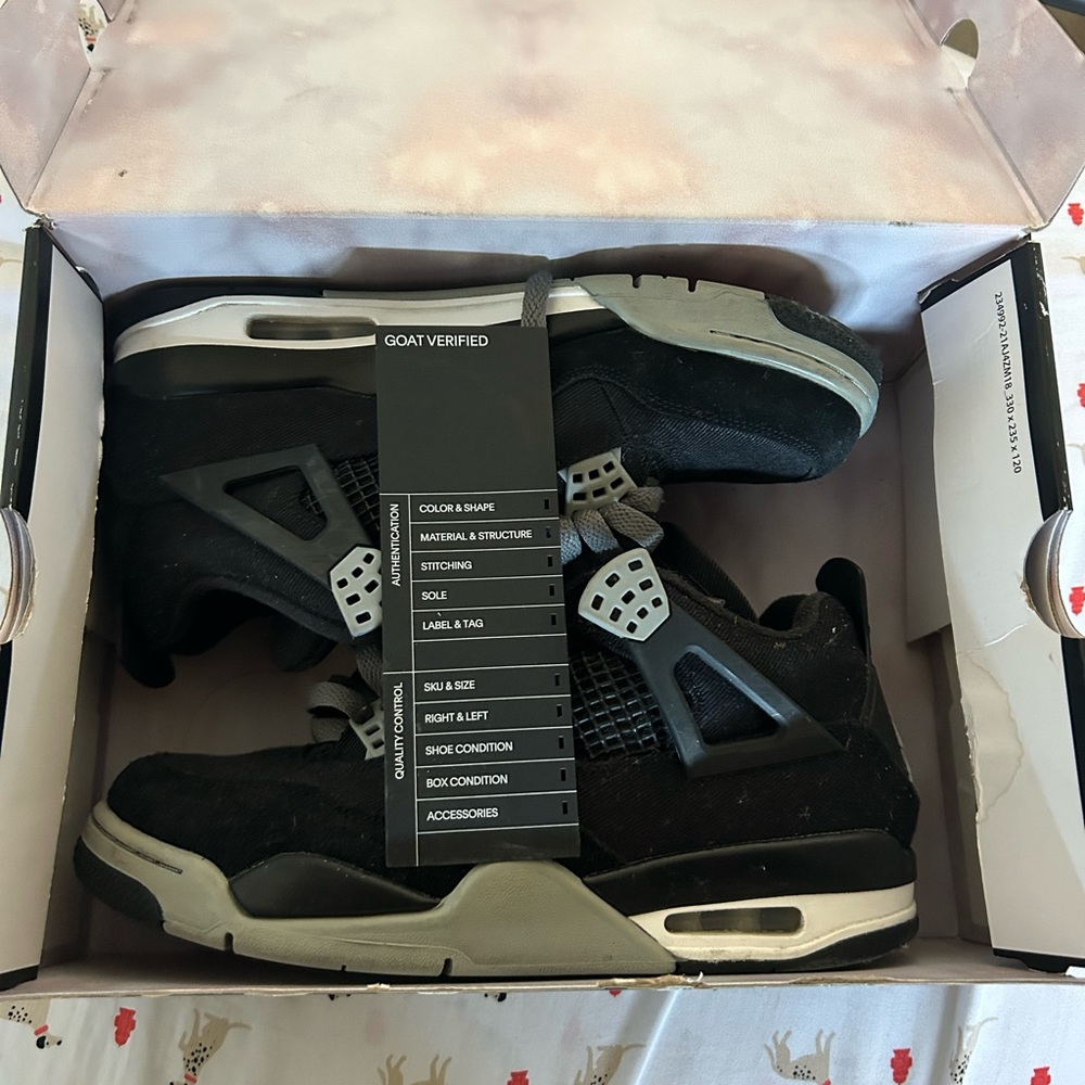 jordan 4 black canvas